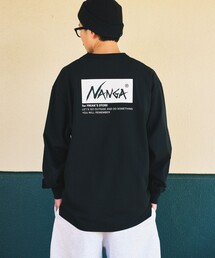 NANGA(iK)NANGA × FREAK'S STORE/iK × t[NXXgA ʒ hJ ECO HYBRID LOGO LS TEE ʒGRnCubh [YtBbg OX[u hJTVc(TVc/Jbg\[)