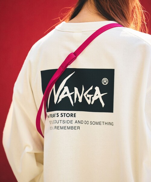 別注　エコハイブリッド ルーズフィット ロングスリーブ 刺繍Tシャツ セール】NANGA × FREAK'S STORE/ナンガ × フリークスストア 別注 刺繍