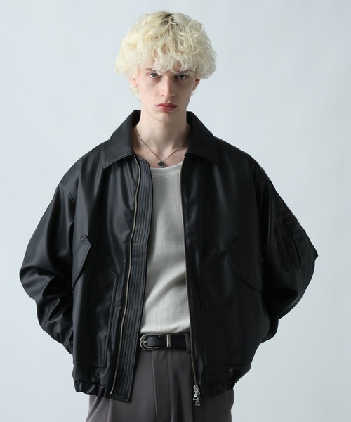 SET UP対応】LUXEレザーブルゾン(HARE)（ブルゾン）｜HARE（ハレ）の