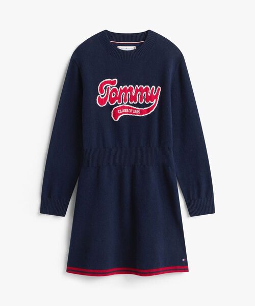 TOMMY HILFIGER(トミーヒルフィガー)の「GIRLSバーシティロングスリーブセーターワンピース(ワンピース・キッズ・ネイビー・150cm/160cm/130cm/140cm)」の5枚目の写真