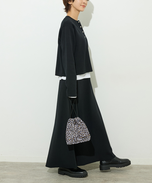 JOURNAL STANDARD relume(ジャーナルスタンダード レリューム)の「ウォッシャブルダブルフェイスクルーネックカーディガン(カーディガン/ボレロ・レディース・ネイビー/ブラック/ピンク系その他・FREE)」の5枚目の写真