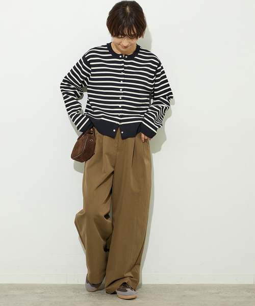 JOURNAL STANDARD relume(ジャーナルスタンダード レリューム)の「ウォッシャブルダブルフェイスクルーネックカーディガン(カーディガン/ボレロ・レディース・ネイビー/ブラック/ピンク系その他・FREE)」の11枚目の写真