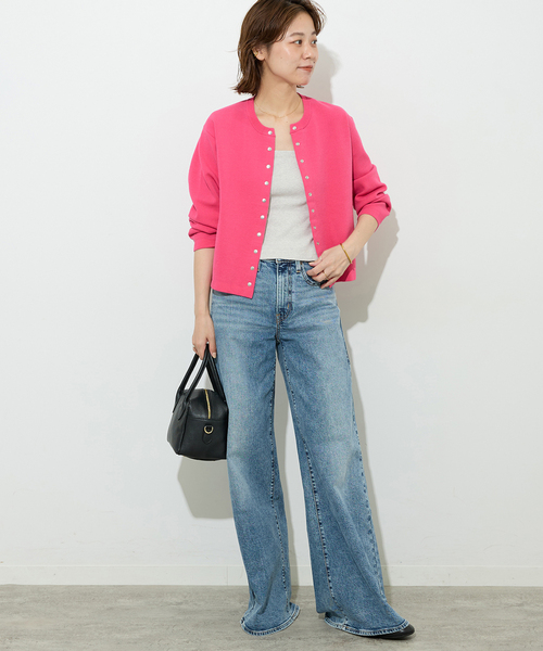 ジャーナルスタンダード レリューム（JOURNAL STANDARD relume）/ウォッシャブルダブルフェイスクルーネックカーディガン セール】ウォッシャブルダブルフェイスクルーネックカーディガン