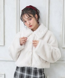 INGNI(イング)のビジューボタンステンカラーエコファーブルゾン(ブルゾン)