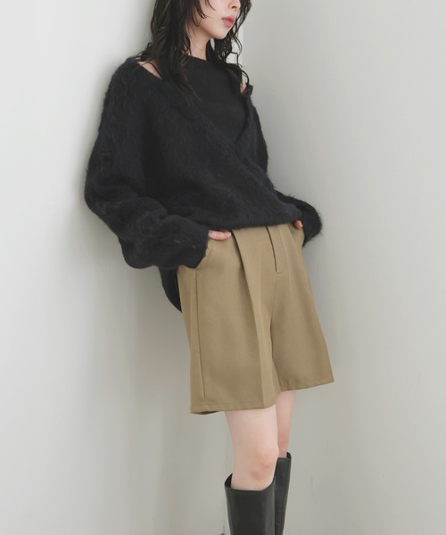 LIAN（リアン）の「ショートハーフパンツ（その他パンツ・レディース・チャコールグレー/ブラック/ベージュ/ブラウン・FREE）」の4枚目の写真