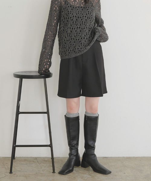 LIAN（リアン）の「ショートハーフパンツ（その他パンツ・レディース・チャコールグレー/ブラック/ベージュ/ブラウン・FREE）」の2枚目の写真