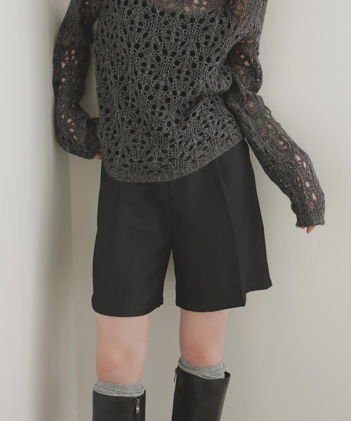 LIAN（リアン）の「ショートハーフパンツ（その他パンツ・レディース・チャコールグレー/ブラック/ベージュ/ブラウン・FREE）」の6枚目の写真