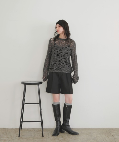 LIAN（リアン）の「ショートハーフパンツ（その他パンツ・レディース・チャコールグレー/ブラック/ベージュ/ブラウン・FREE）」の7枚目の写真