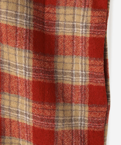 GALLEGO DESPORTES（ギャレゴデスポート）の「GALLEGO DESPORTES | ウールチェック ラグランスリーブドレス WOMEN（ワンピース・レディース・レッド系その他・S）」の7枚目の写真