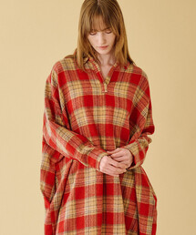 GALLEGO DESPORTES | GALLEGO DESPORTES | ウールチェック ラグランスリーブドレス WOMEN(ワンピース)