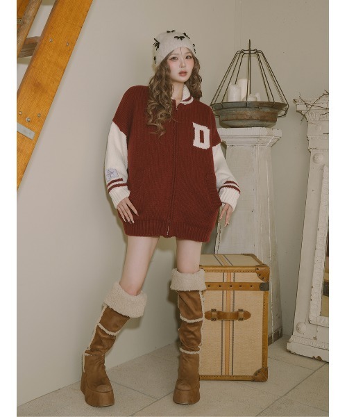 Darich THE Social CLUBニットブルゾン ダーリッチ Darich THE Social CLUBニットブルゾン （ボルドー