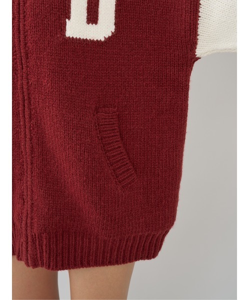 ダーリッチ　THE Social CLUBニットブルゾン　レッド THE Social CLUBニットブルゾン（ブルゾン）｜Darich