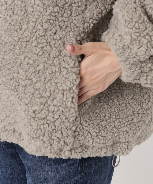 Spick & Span（スピックアンドスパン）の「ZIPBOA BZ / ジップボア ブルゾン（ブルゾン・レディース・アイボリー/ベージュ・38/36）」の19枚目の写真