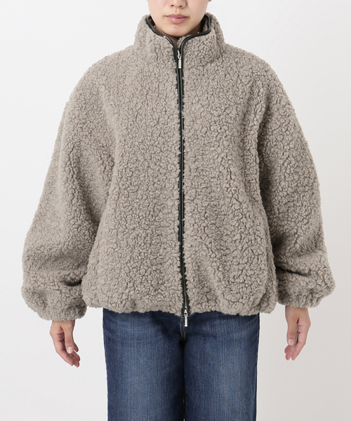 Spick & Span（スピックアンドスパン）の「ZIPBOA BZ / ジップボア ブルゾン（ブルゾン・レディース・アイボリー/ベージュ・38/36）」の10枚目の写真