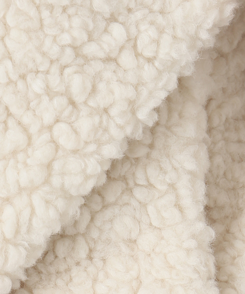 Spick & Span（スピックアンドスパン）の「ZIPBOA BZ / ジップボア ブルゾン（ブルゾン・レディース・アイボリー/ベージュ・38/36）」の4枚目の写真