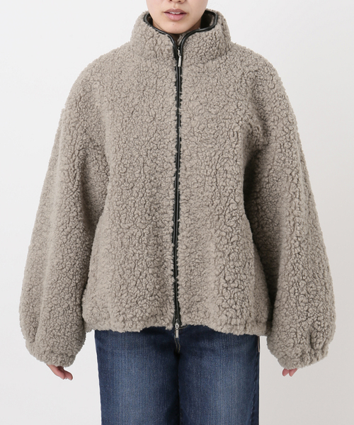 Spick & Span（スピックアンドスパン）の「ZIPBOA BZ / ジップボア ブルゾン（ブルゾン・レディース・アイボリー/ベージュ・38/36）」の5枚目の写真