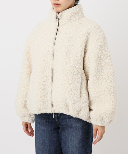 Spick & Span（スピックアンドスパン）の「ZIPBOA BZ / ジップボア ブルゾン（ブルゾン・レディース・アイボリー/ベージュ・38/36）」の7枚目の写真