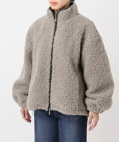 Spick & Span（スピックアンドスパン）の「ZIPBOA BZ / ジップボア ブルゾン（ブルゾン・レディース・アイボリー/ベージュ・38/36）」の8枚目の写真