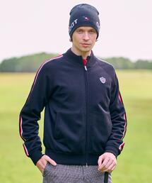 adabat | 【新レーベル ADABAT NAVY】スリーブラインニットブルゾン(ブルゾン)