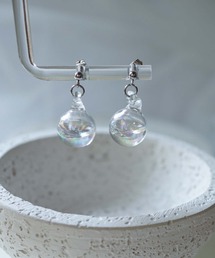 jolie minette/ シンプル 水入りオーロラガラスドーム ピアス/アレルギー対応