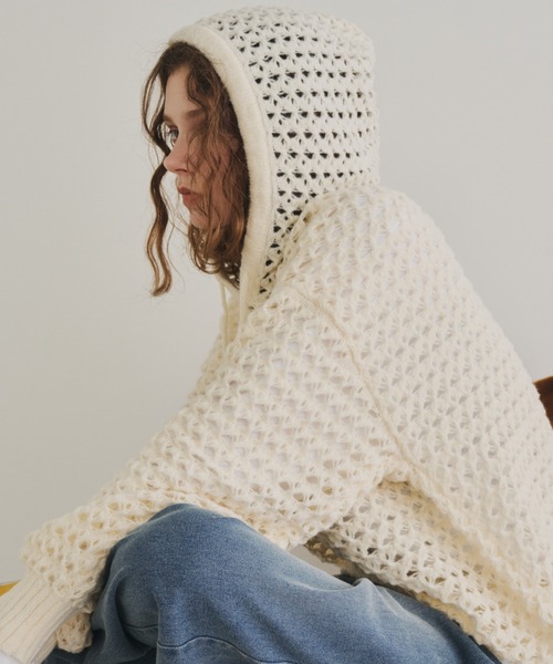 メッシュフーディーニット（ニット/セーター）｜Unitage（ユニテージ