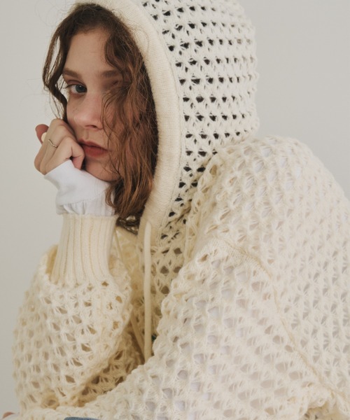 メッシュフーディーニット（ニット/セーター）｜Unitage（ユニテージ