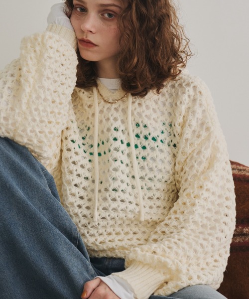 メッシュフーディーニット（ニット/セーター）｜Unitage（ユニテージ