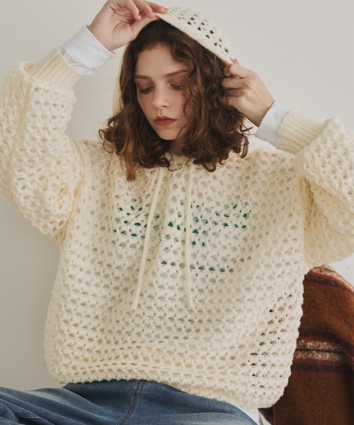 メッシュフーディーニット（ニット/セーター）｜Unitage（ユニテージ