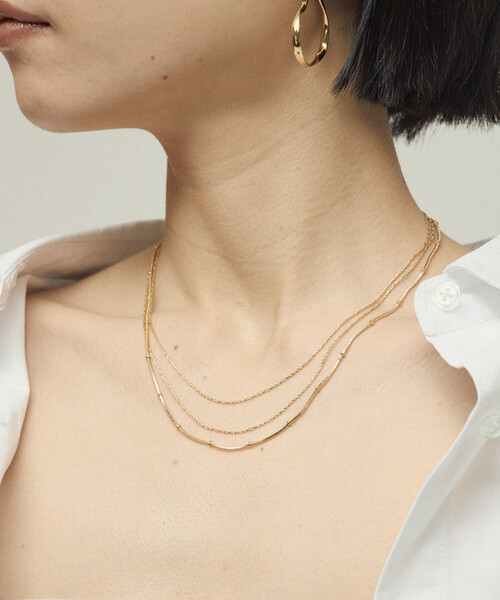 Firsthand（ファーストハンド）の「Firsthand/ファーストハンド 3連チェーンネックレス（ネックレス・レディース・ゴールド/シルバー・ONE SIZE）」の2枚目の写真
