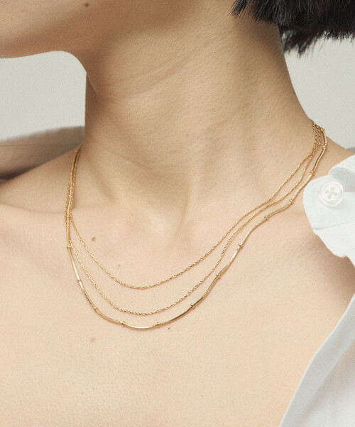 Firsthand（ファーストハンド）の「Firsthand/ファーストハンド 3連チェーンネックレス（ネックレス・レディース・ゴールド/シルバー・ONE SIZE）」の5枚目の写真