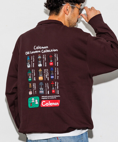 COLEMAN（コールマン）の「Coleman/コールマン Coleman×matsui×FREAK'S STORE 別注 コールマン matsui Lantern ドローコード ハーフジップ スウェット（スウェット・メンズ・チャコールグレー/ライトグレー/ブラウン/オフホワイト・MEDIUM/LARGE）」の4枚目の写真