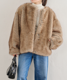 HAVELESS/ハブレス BLAIR FAUX FUR JACKET(マフラー付き)