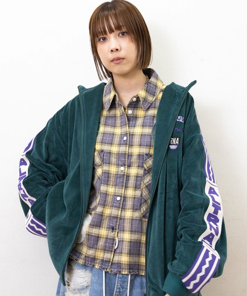 ジャケット、ベロア生地 ALL RUNS ジャケット テーラードジャケット ベロア生地 ダブル