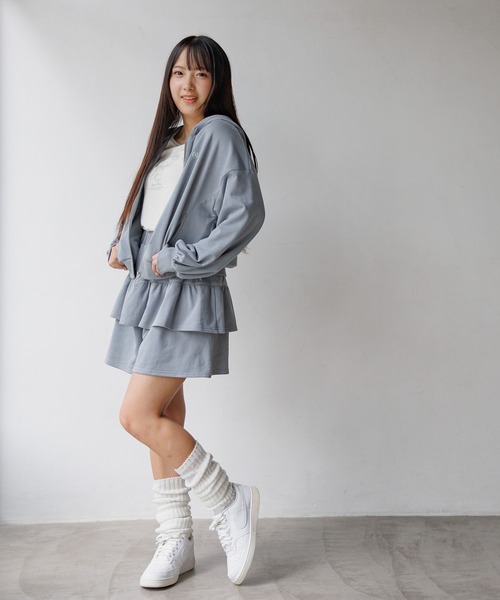 GLOBAL WORK（グローバルワーク）の「SETUPZIPパーカー＊スカパン/AND YUA ANY/579668（セットアップ・キッズ・ライトグレー/ブルー系その他4・SMALL/MEDIUM）」の3枚目の写真