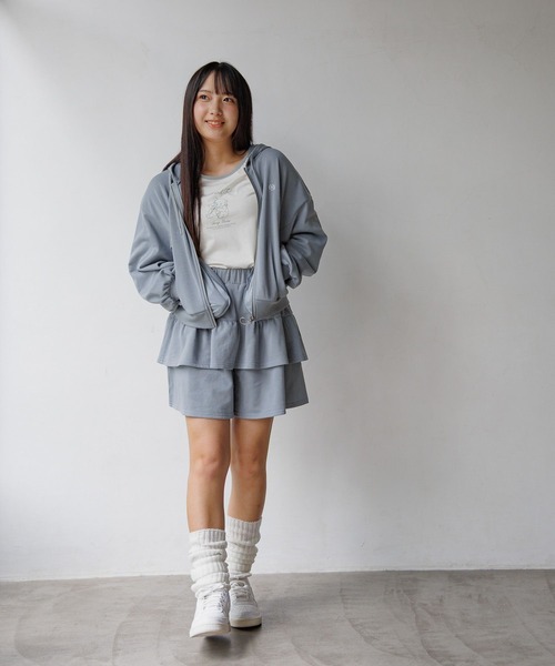 GLOBAL WORK（グローバルワーク）の「SETUPZIPパーカー＊スカパン/AND YUA ANY/579668（セットアップ・キッズ・ライトグレー/ブルー系その他4・SMALL/MEDIUM）」の6枚目の写真