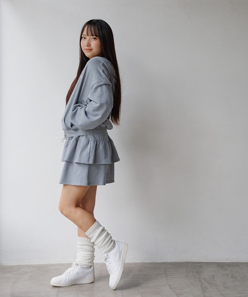 GLOBAL WORK（グローバルワーク）の「SETUPZIPパーカー＊スカパン/AND YUA ANY/579668（セットアップ・キッズ・ライトグレー/ブルー系その他4・SMALL/MEDIUM）」の7枚目の写真