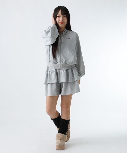 GLOBAL WORK（グローバルワーク）の「SETUPZIPパーカー＊スカパン/AND YUA ANY/579668（セットアップ・キッズ・ライトグレー/ブルー系その他4・SMALL/MEDIUM）」の9枚目の写真