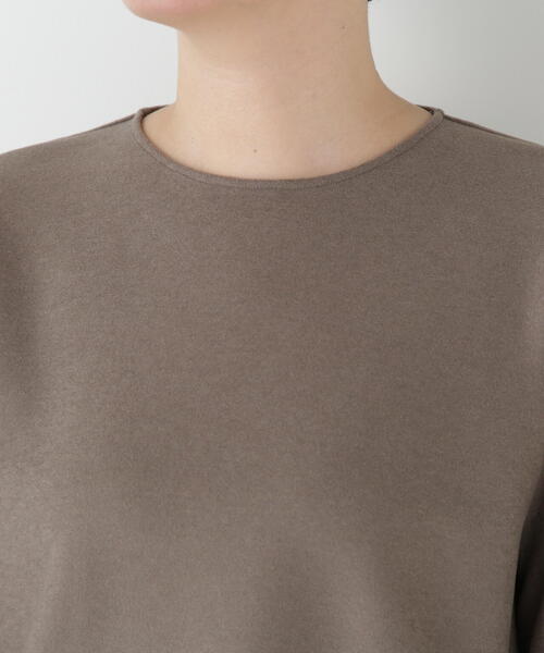 human woman(ヒューマンウーマン)の「◆シャツドッキングミルドジャージープルオーバー(Tシャツ/カットソー・レディース・ブラウン系その他/オレンジ/ネイビー・MEDIUM)」の14枚目の写真