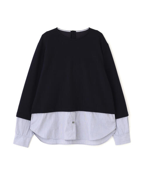 human woman(ヒューマンウーマン)の「◆シャツドッキングミルドジャージープルオーバー(Tシャツ/カットソー・レディース・ブラウン系その他/オレンジ/ネイビー・MEDIUM)」の21枚目の写真