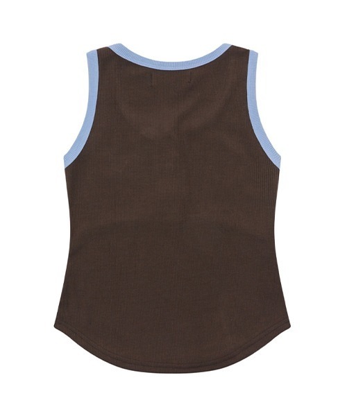 MUCENT（ムセント）の「COLOR-POP BUTTON CROP SLEEVELESS（タンクトップ・レディース・ピンク/ブラウン/カーキ/スカイブルー・FREE）」の13枚目の写真