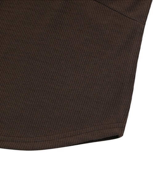 MUCENT（ムセント）の「COLOR-POP BUTTON CROP SLEEVELESS（タンクトップ・レディース・ピンク/ブラウン/カーキ/スカイブルー・FREE）」の15枚目の写真