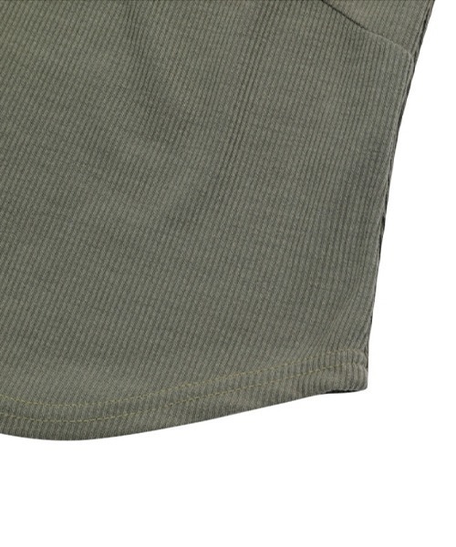 MUCENT（ムセント）の「COLOR-POP BUTTON CROP SLEEVELESS（タンクトップ・レディース・ピンク/ブラウン/カーキ/スカイブルー・FREE）」の11枚目の写真