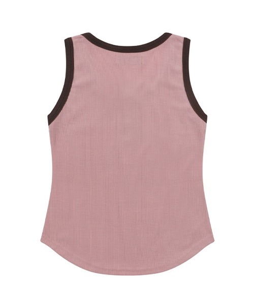 MUCENT（ムセント）の「COLOR-POP BUTTON CROP SLEEVELESS（タンクトップ・レディース・ピンク/ブラウン/カーキ/スカイブルー・FREE）」の21枚目の写真