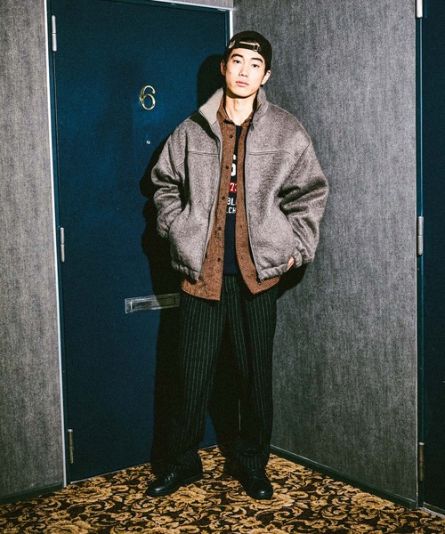 niko and...(ニコアンド)の「シャギースタンドブルゾン(ブルゾン・メンズ・スモーク/チャコール・MEDIUM/LARGE)」の8枚目の写真