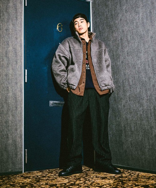 niko and...(ニコアンド)の「シャギースタンドブルゾン(ブルゾン・メンズ・スモーク/チャコール・MEDIUM/LARGE)」の9枚目の写真