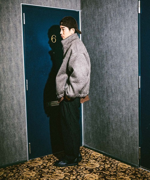 niko and...(ニコアンド)の「シャギースタンドブルゾン(ブルゾン・メンズ・スモーク/チャコール・MEDIUM/LARGE)」の10枚目の写真
