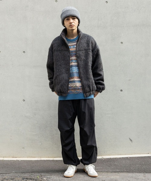 niko and...(ニコアンド)の「シャギースタンドブルゾン(ブルゾン・メンズ・スモーク/チャコール・MEDIUM/LARGE)」の3枚目の写真