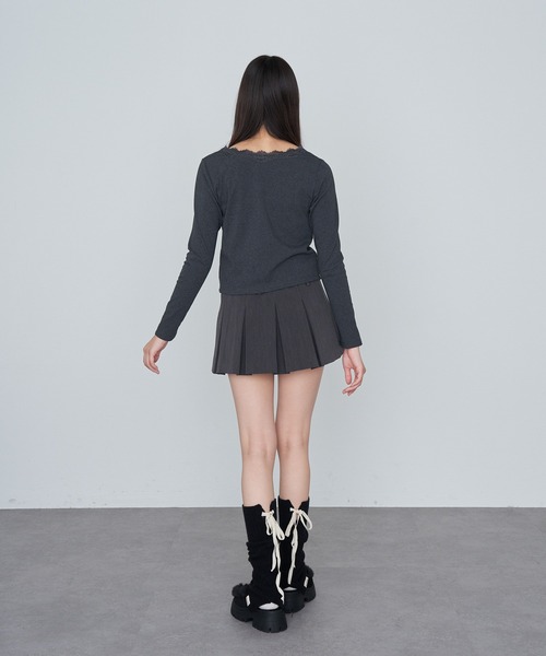 RAY CASSIN（レイカズン）の「リボン付レッグウォーマー（レッグウォーマー・レディース・アイボリー/ブラック/グレー・FREE）」の19枚目の写真