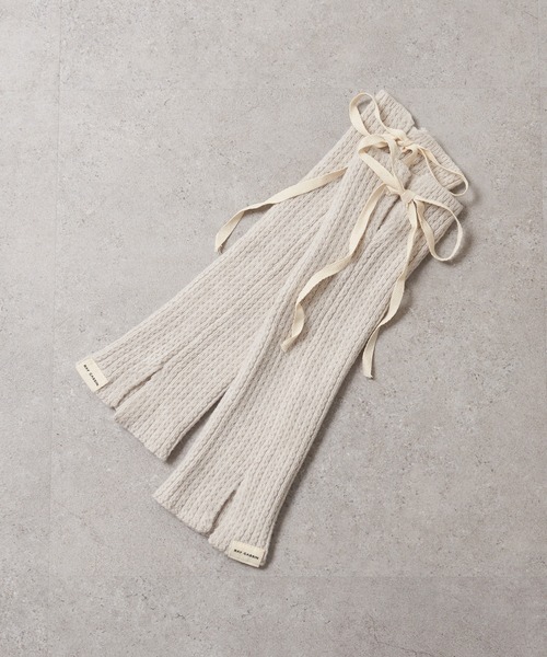 RAY CASSIN（レイカズン）の「リボン付レッグウォーマー（レッグウォーマー・レディース・アイボリー/ブラック/グレー・FREE）」の6枚目の写真