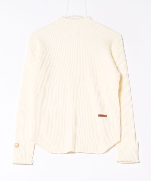 Lace Ladies(レースレディース)の「ハイネック ワンポイント リブ ニット プルオーバー(ニット/セーター・レディース・アイボリー/ブラック/グレー・FREE)」の7枚目の写真